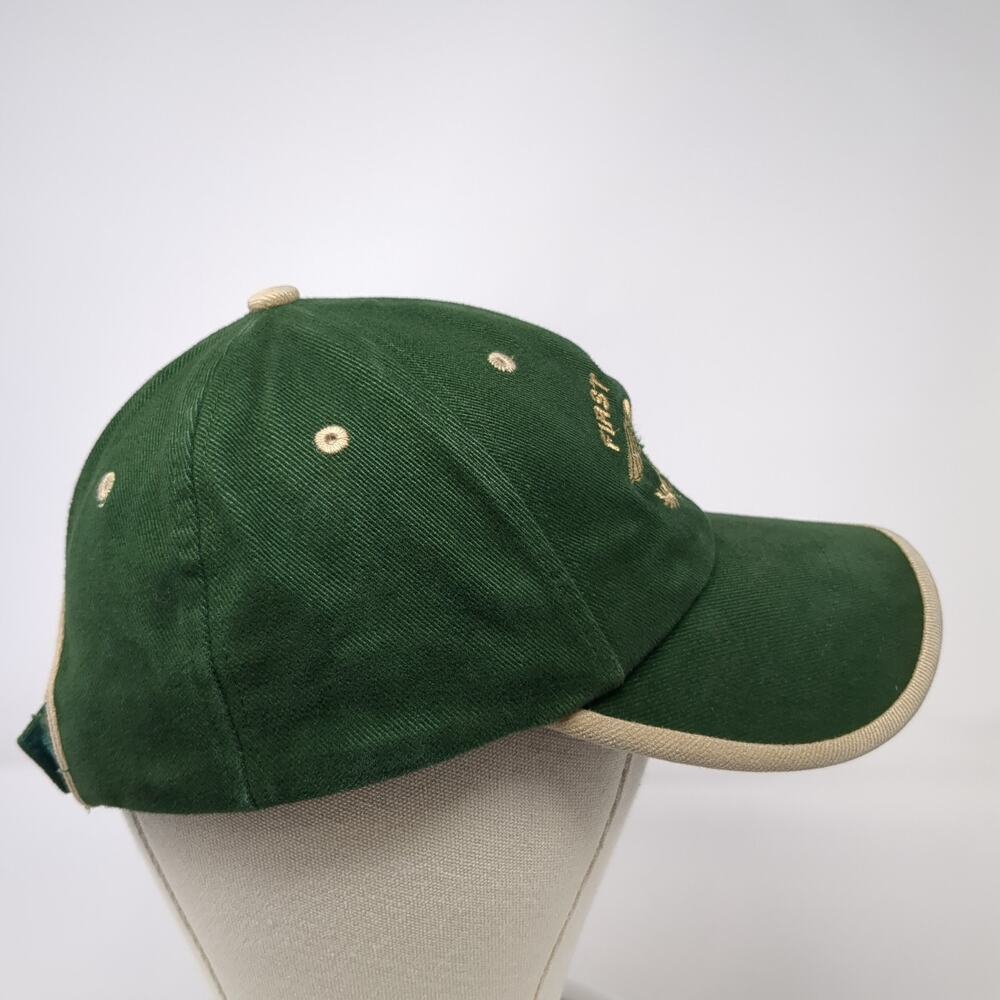 First American Strapback Hat Solid Green One Size… - image 5